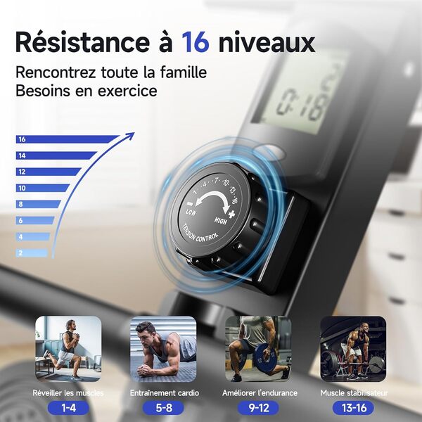 Découvrez notre test détaillé du rameur pliable YPOO avec ses 16 niveaux de résistance. Avis, performances et conseils d'achat pour ce rameur fitness compact et efficace. 
