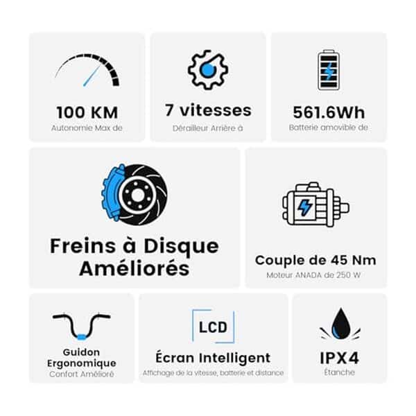 Découvrez notre test complet du vélo électrique 27, 5 pouces avec moteur 250W et batterie amovible. Performances, autonomie et praticité analysées en détail. 