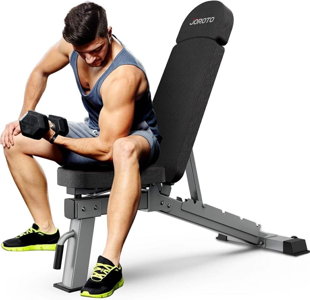 Test du banc de musculation Joroto MD80 réglable et pliable