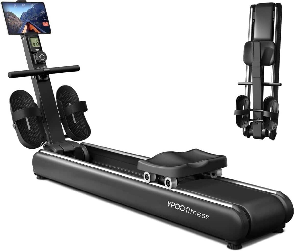 Test rameur pliable YPOO : 16 niveaux de résistance
