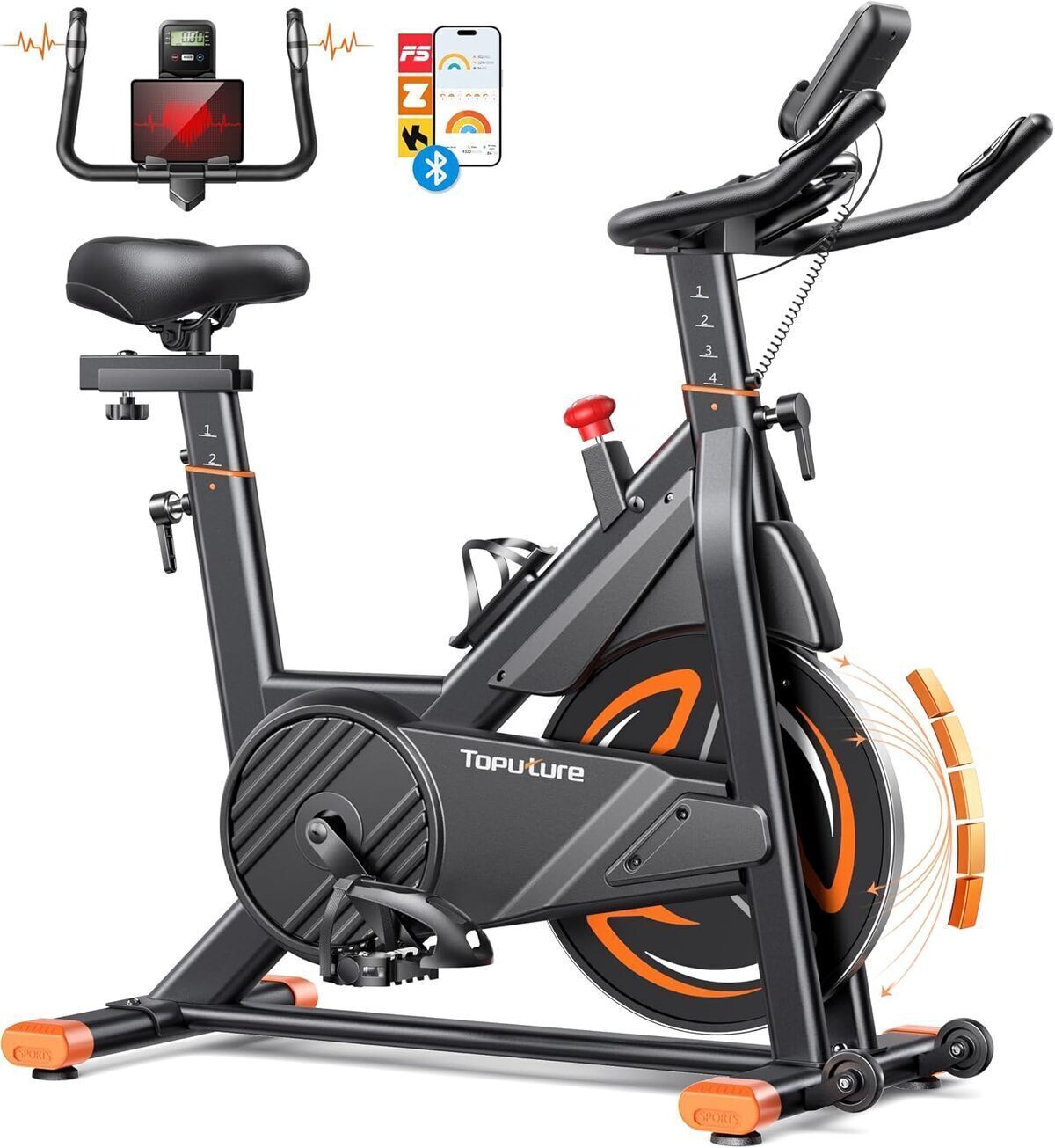 Test TOPUTURE vélo d'appartement magnétique connecté 160 kg