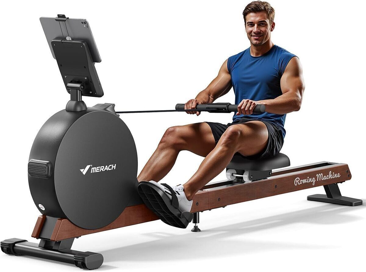 Test du rameur Merach : performance et design en bois