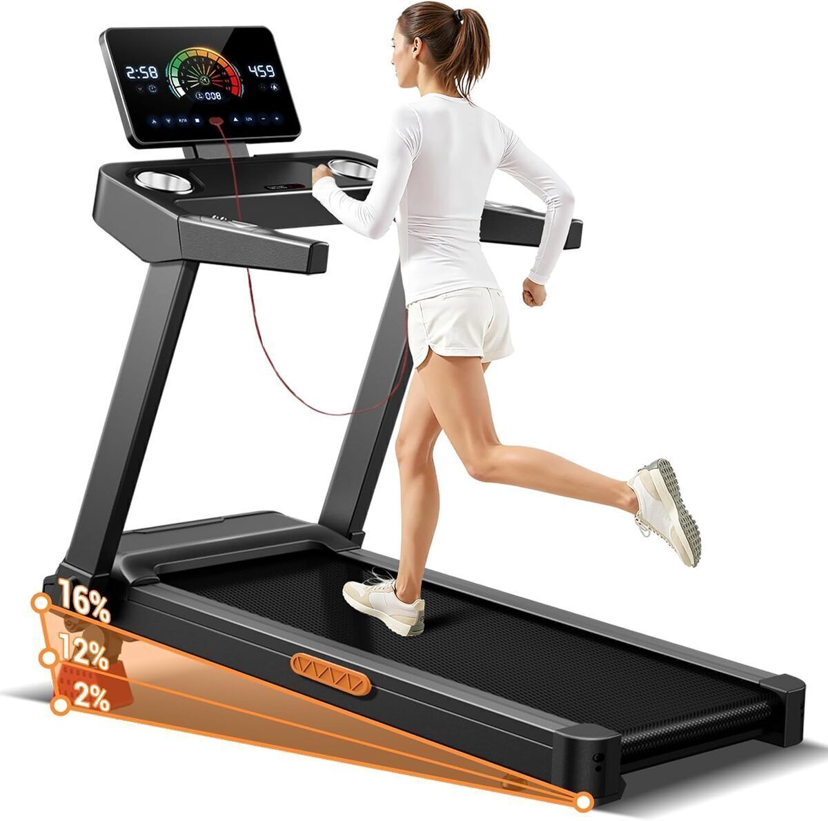 Test du tapis de course inclinable Lontek 3, 5CV
