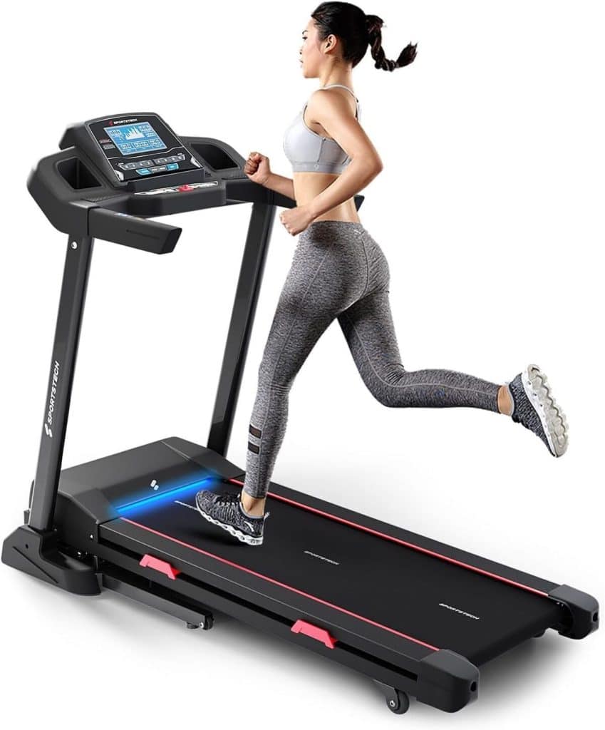 Test du tapis de course pliable Sportstech F31 : capteurs cardio et 16 km/h