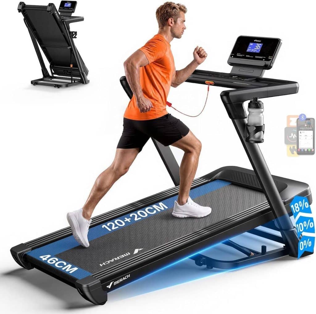 Test du tapis de course pliable Merach T31 avec inclinaison auto à 18 %